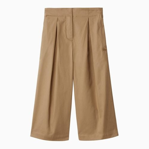 Pantalone beige in cotone con pieghe - Burberry - Modalova