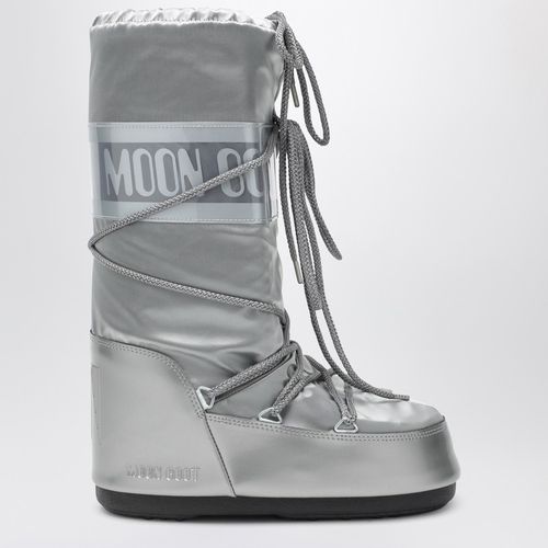 Icon Glace silberne Satin-Stiefel - Moon Boot - Modalova
