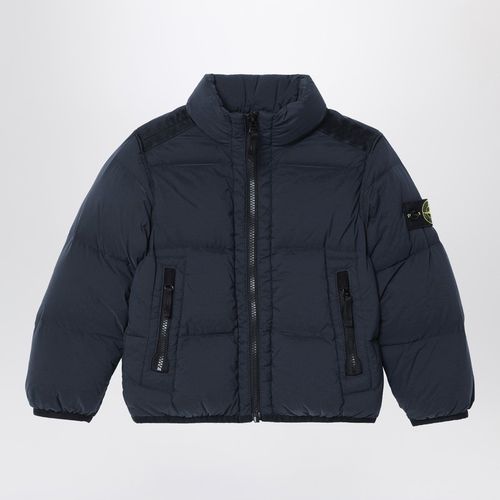 Marineblaue gefütterte Jacke - Stone Island - Modalova