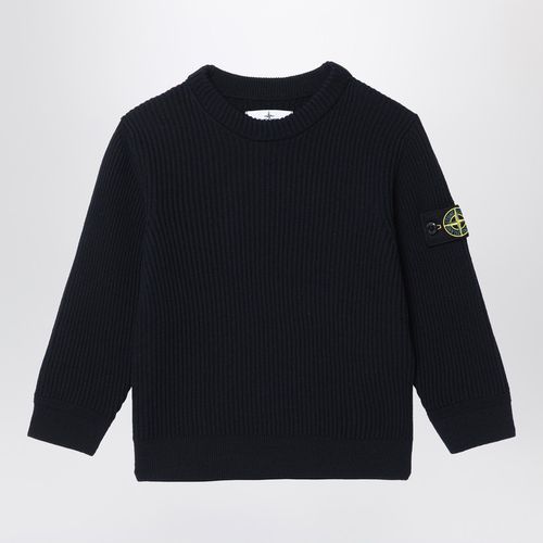 Navy blue wool jumper - Stone Island - Modalova