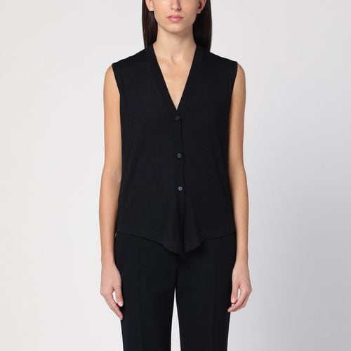 Black wool Waistcoat cardigan - The Row - Modalova