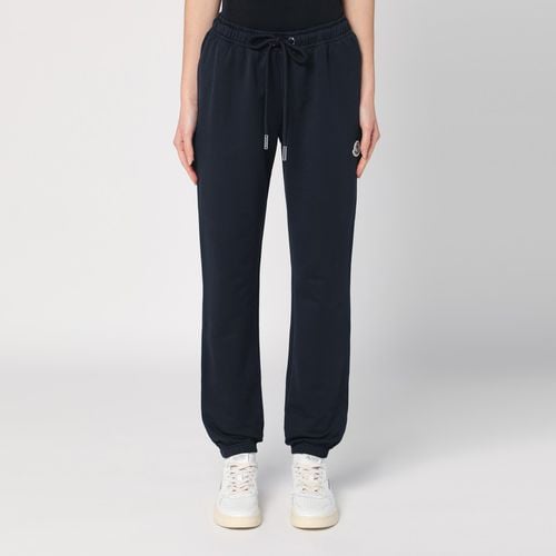 Blue cotton jogging pants - Moncler - Modalova