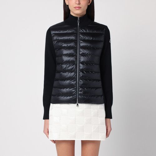 Cardigan con zip imbottito nero - Moncler - Modalova