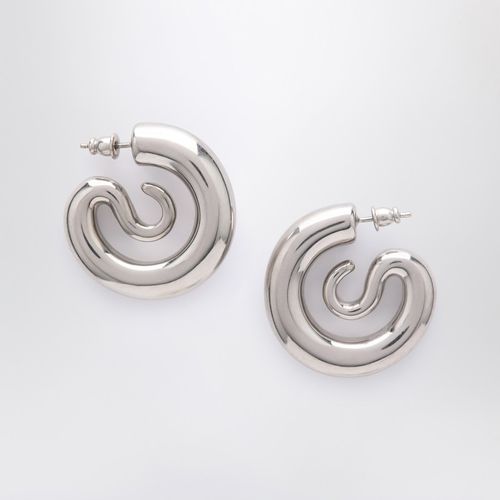 Small silver Serpent Hoops earrings - Panconesi - Modalova