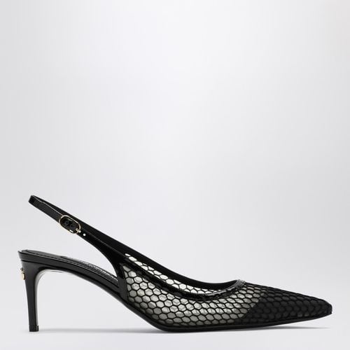 Schwarzer Mesh-Slingback - Dolce&Gabbana - Modalova