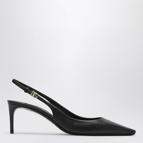 Black leather slingback décolleté - Dolce&Gabbana - Modalova