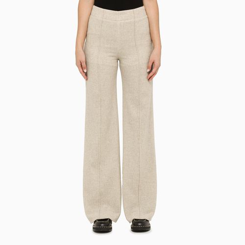 Pantalone beige a palazzo in lana e cashmere - Chloé - Modalova