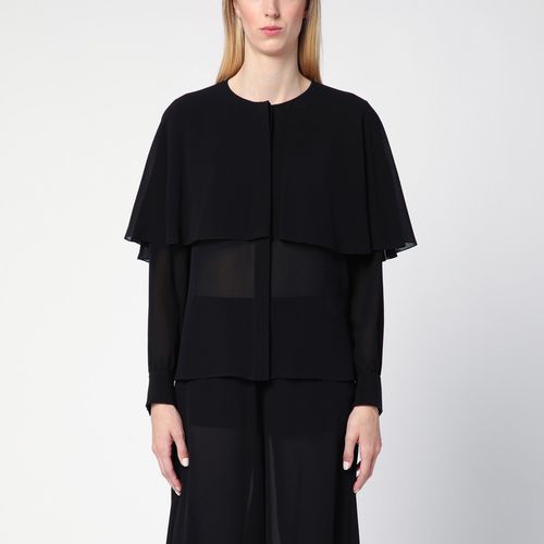 Blusa con mantella nera in seta - Chloé - Modalova