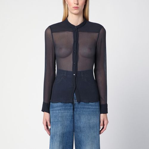 Blusa trasparente blu in seta - Chloé - Modalova