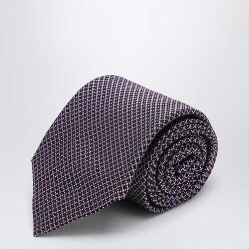 Purple polka dot silk tie - Destin - Modalova