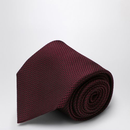 Bordeaux-coloured silk tie - Destin - Modalova