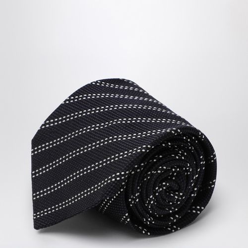 Blue/white silk tie - Destin - Modalova