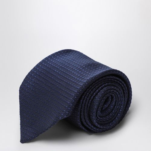 Blue silk polka dot tie - Destin - Modalova