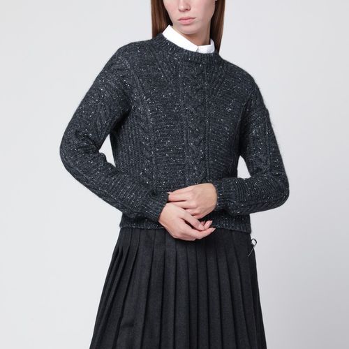 Anthrazitfarbener Boxy-Pullover aus Alpakamischung - Max Mara Studio - Modalova