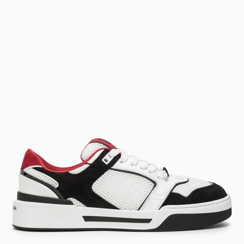 Schwarzer und weißer LederSneakers - Dolce&Gabbana - Modalova