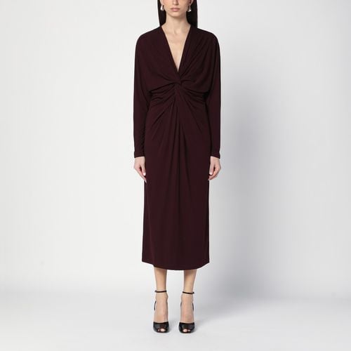 Mathilde dress with burgundy draping - ANINE BING - Modalova