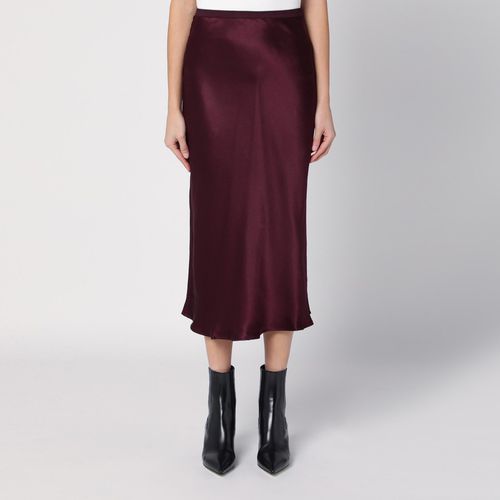 Bordeaux silk skirt Bar - ANINE BING - Modalova