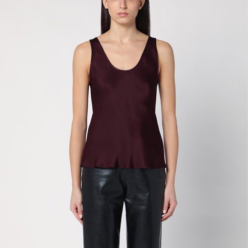 Bordeaux silk tank top - ANINE BING - Modalova