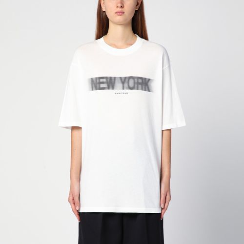 T-shirt over New York avorio - ANINE BING - Modalova