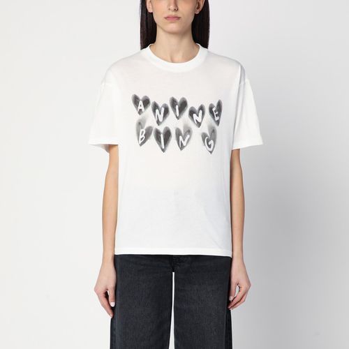 T-shirt avorio Spencer Hearts - ANINE BING - Modalova