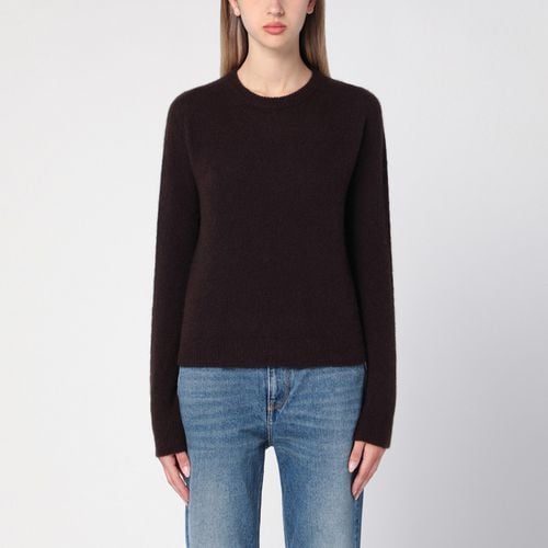 Brauner Pullover aus Kaschmir-Seiden-Mischung - Roberto Collina - Modalova