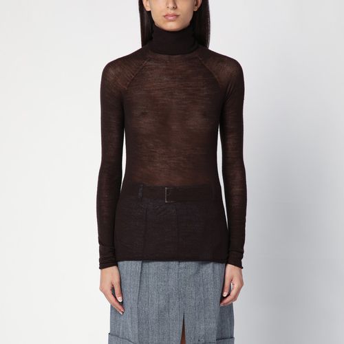 Semi-transparent turtleneck sweater - Roberto Collina - Modalova