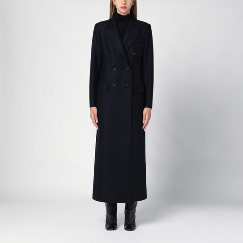 Cappotto doppiopetto in lana navy - Harris Wharf London - Modalova