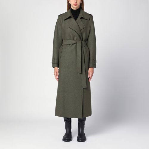 Dark green wool coat with belt - Harris Wharf London - Modalova