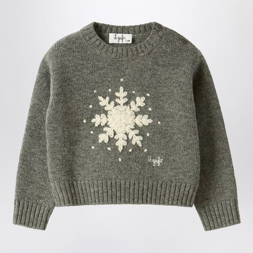 Maglione in lana con fiocco di neve - Il Gufo - Modalova