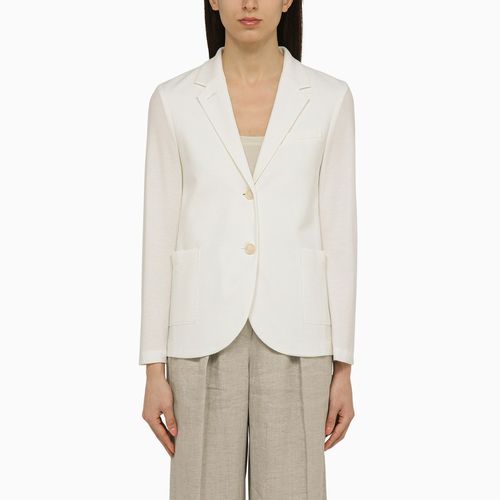 White single-breasted cotton jacket - Harris Wharf London - Modalova