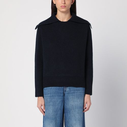 Navy blue jumper in wool blend - Roberto Collina - Modalova