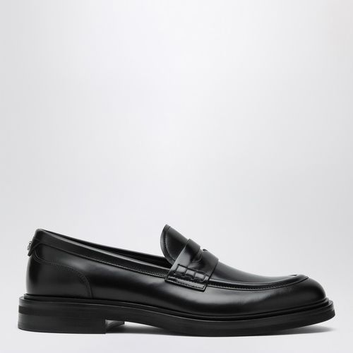 Black brushed leather loafer - Dolce&Gabbana - Modalova