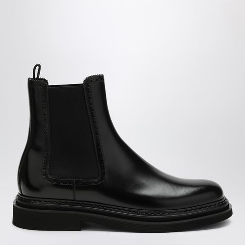Black leather ankle boot - Dolce&Gabbana - Modalova