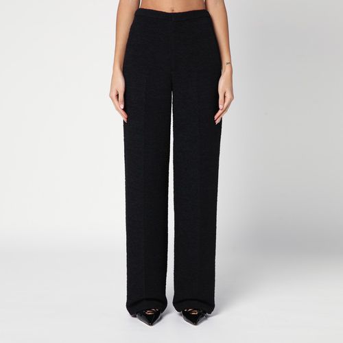 Black straight bouclé trousers - Loulou Studio - Modalova