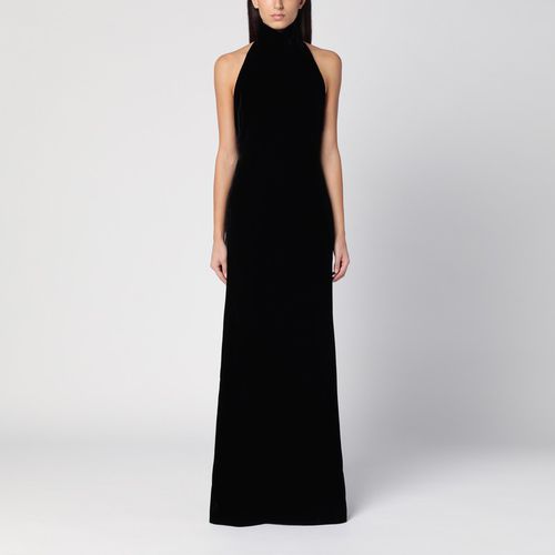 Black satin velvet long dress - Max Mara Pianoforte - Modalova