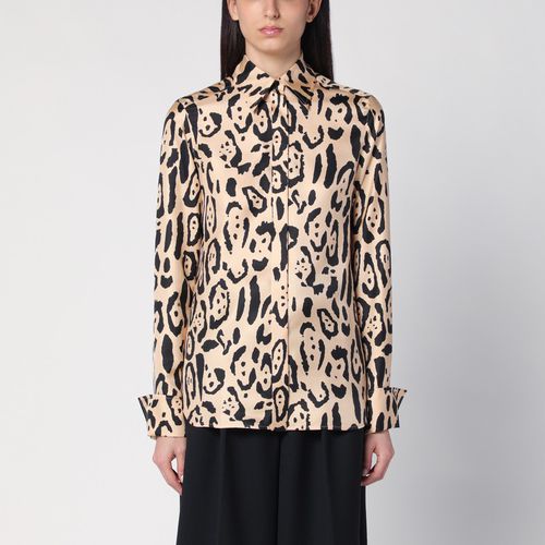 Camicia con stampa animalier in seta - Sportmax - Modalova