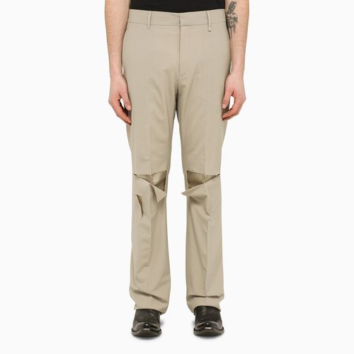 Pantalone sartoriale pietra con usure - Givenchy - Modalova