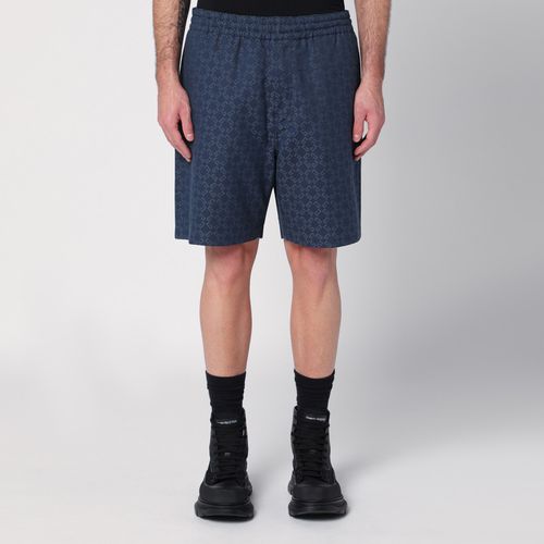 Grey/blue shorts with 4G logo print - Givenchy - Modalova