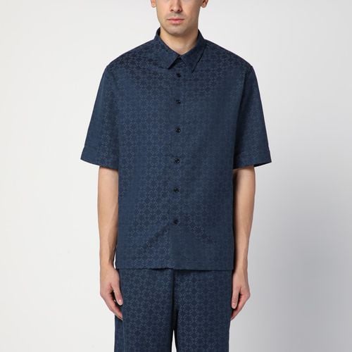 Blue glossy Monogram 72 denim shirt - Givenchy - Modalova