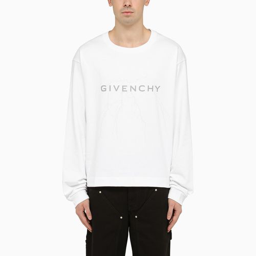 Schwarzes Sweatshirt mit Rundhalsausschnitt und Logo - Givenchy - Modalova