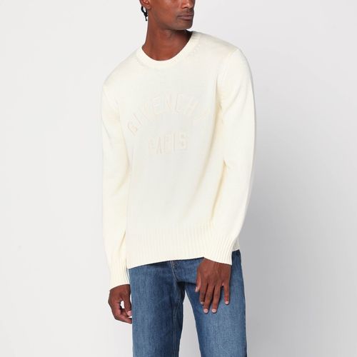 Pullover ecru aus Baumwolle mit Logo - Givenchy - Modalova