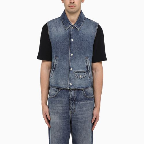 Blue washed-out denim waistcoat - Givenchy - Modalova