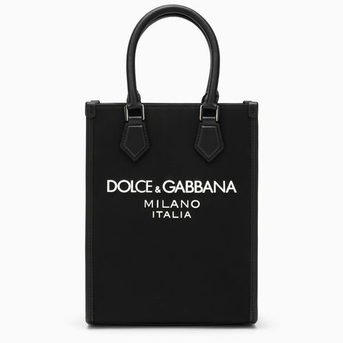 Borsa piccola nera in nylon con logo - Dolce&Gabbana - Modalova