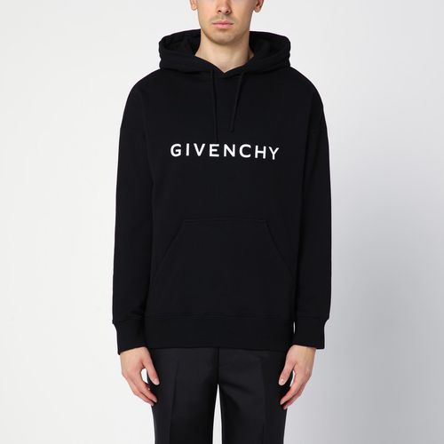 Felpa con cappuccio Archetype nera in cotone con logo - Givenchy - Modalova