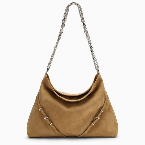 Mittelgroße Tasche Voyou-Chain aus haselnussfarbenem Wildleder - Givenchy - Modalova