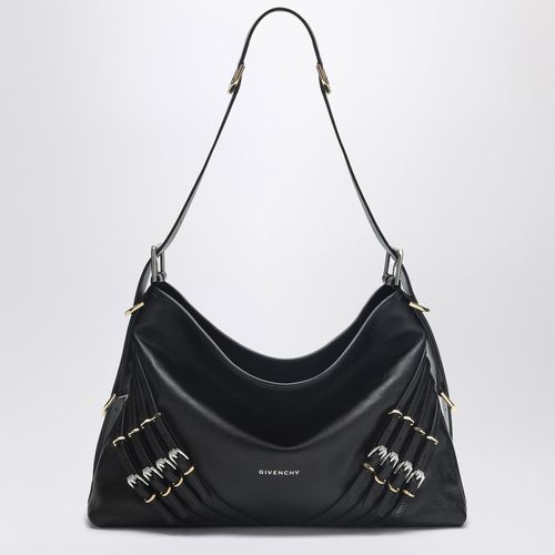 Borsa Voyou media in pelle nera con più fibbie - Givenchy - Modalova