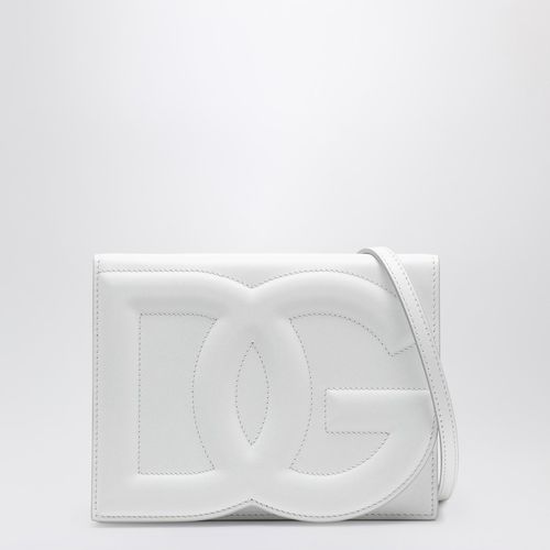 DG Logo Umhängetasche aus weißem Leder - Dolce&Gabbana - Modalova