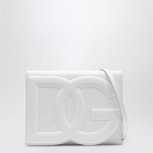 White DG logo leather shoulder bag - Dolce&Gabbana - Modalova