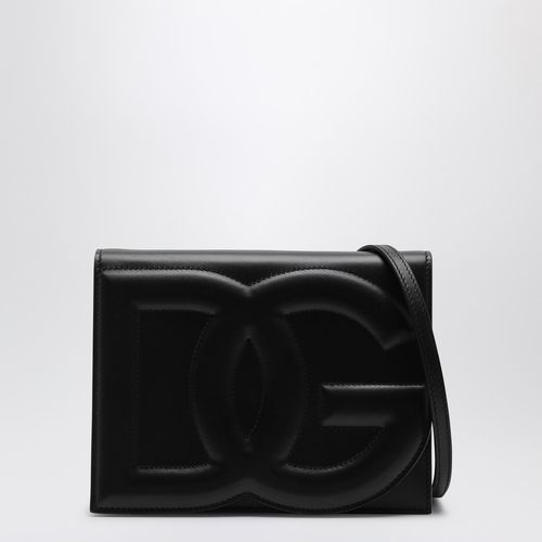 Black DG logo leather shoulder bag - Dolce&Gabbana - Modalova