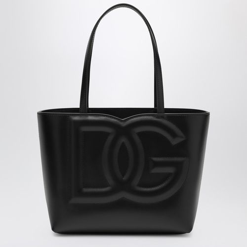 Borsa tote piccola DG logo nera in pelle - Dolce&Gabbana - Modalova